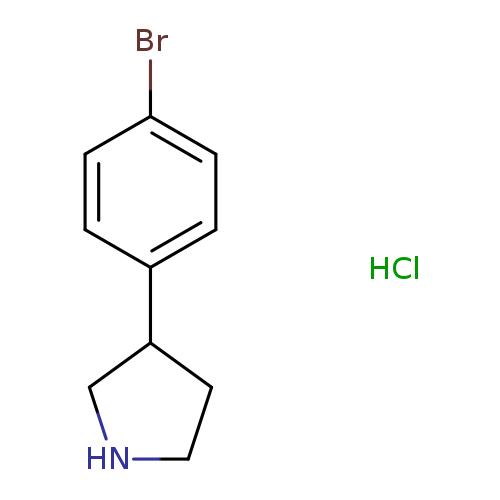 Brc1ccc(cc1)C1CNCC1.Cl