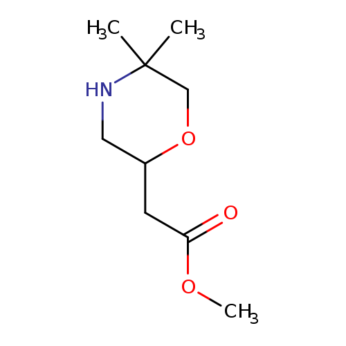COC(=O)CC1CNC(CO1)(C)C