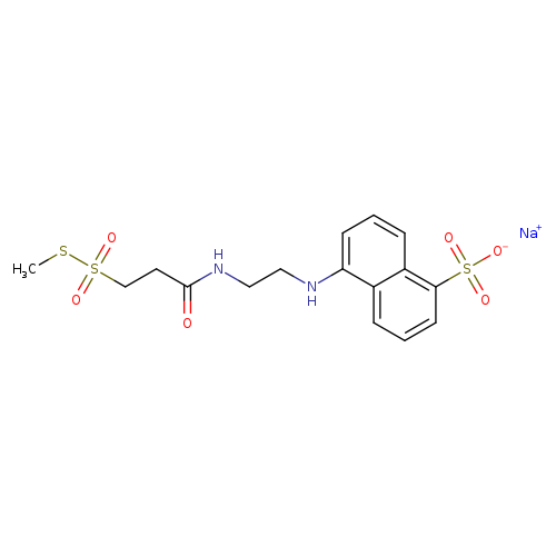 CSS(=O)(=O)CCC(=O)NCCNc1cccc2c1cccc2S(=O)(=O)[O-].[Na+]