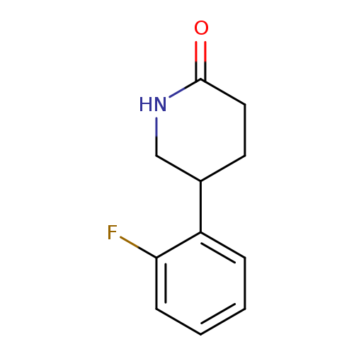 O=C1CCC(CN1)c1ccccc1F