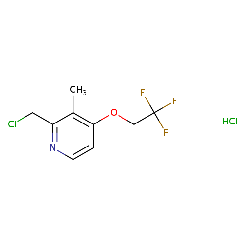 ClCc1nccc(c1C)OCC(F)(F)F.Cl