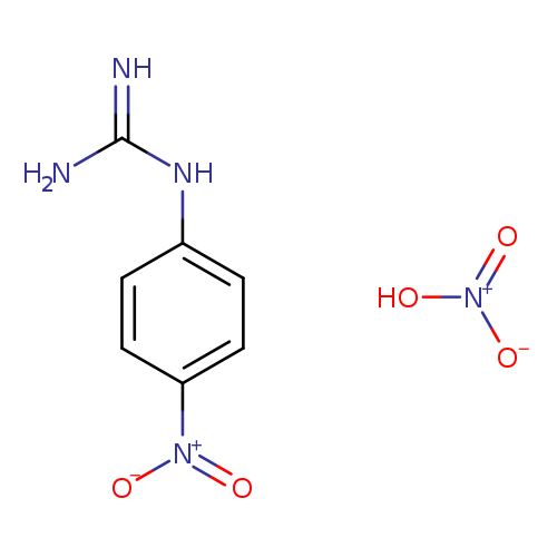 NC(=N)Nc1ccc(cc1)[N+](=O)[O-].[O-][N+](=O)O