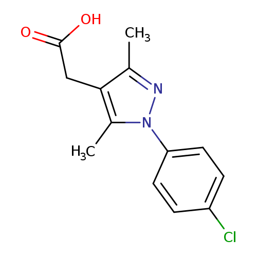 OC(=O)Cc1c(C)nn(c1C)c1ccc(cc1)Cl