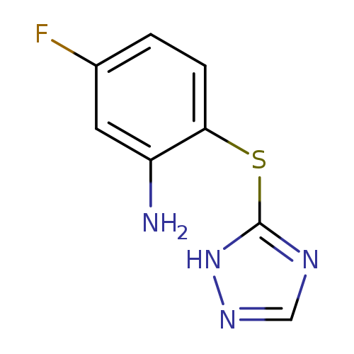 Fc1ccc(c(c1)N)Sc1ncn[nH]1