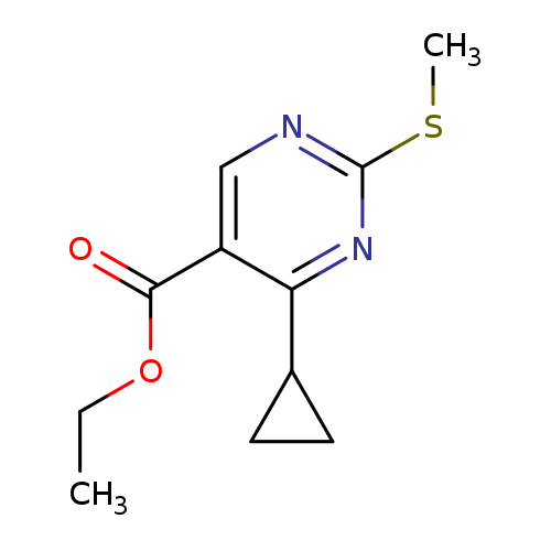 CCOC(=O)c1cnc(nc1C1CC1)SC
