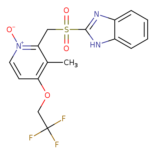 [O-][n+]1ccc(c(c1CS(=O)(=O)c1nc2c([nH]1)cccc2)C)OCC(F)(F)F