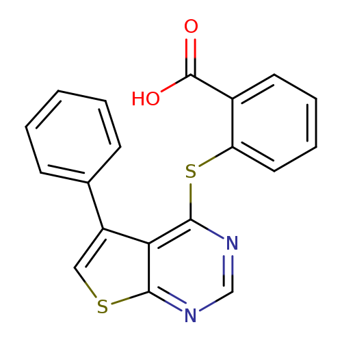 OC(=O)c1ccccc1Sc1ncnc2c1c(cs2)c1ccccc1