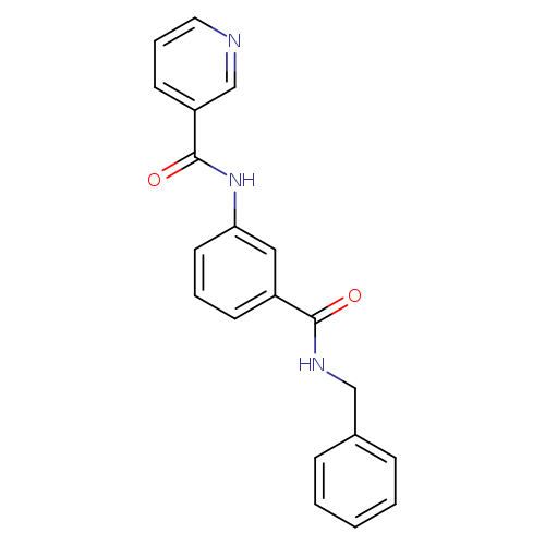 O=C(c1cccc(c1)NC(=O)c1cccnc1)NCc1ccccc1