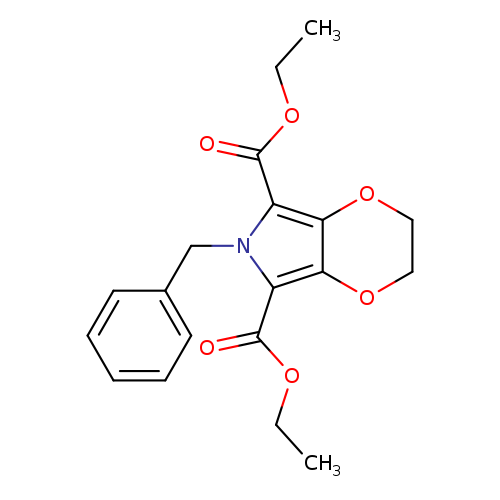 CCOC(=O)c1c2OCCOc2c(n1Cc1ccccc1)C(=O)OCC