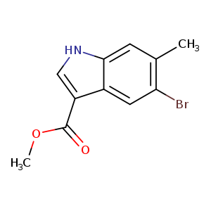 COC(=O)c1c[nH]c2c1cc(Br)c(c2)C