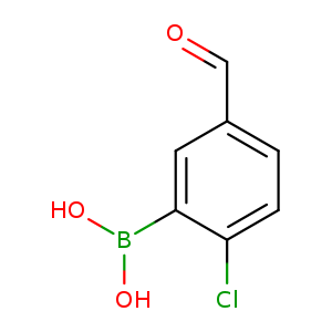 O=Cc1ccc(c(c1)B(O)O)Cl