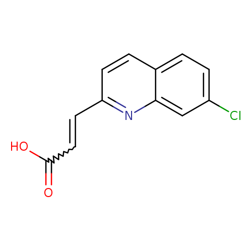 OC(=O)C=Cc1ccc2c(n1)cc(cc2)Cl