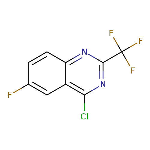 Fc1ccc2c(c1)c(Cl)nc(n2)C(F)(F)F