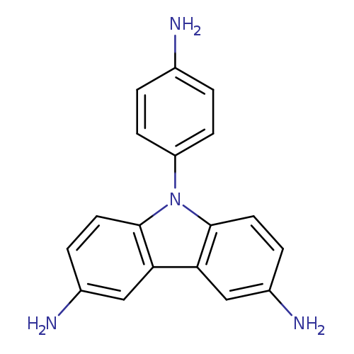 Nc1ccc(cc1)n1c2ccc(cc2c2c1ccc(c2)N)N