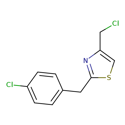 ClCc1csc(n1)Cc1ccc(cc1)Cl