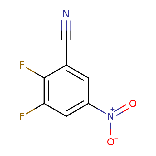 N#Cc1cc(cc(c1F)F)[N+](=O)[O-]
