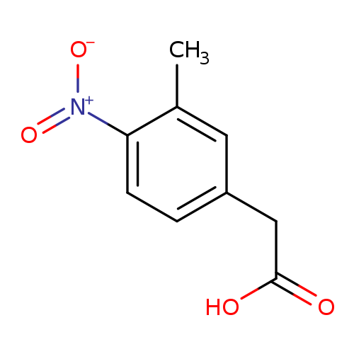 OC(=O)Cc1ccc(c(c1)C)[N+](=O)[O-]