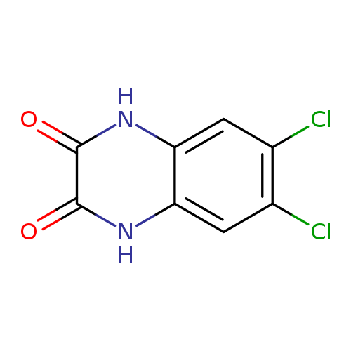 Clc1cc2[nH]c(=O)c(=O)[nH]c2cc1Cl