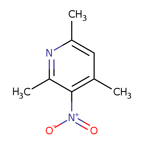 Cc1cc(C)c(c(n1)C)[N+](=O)[O-]
