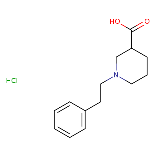 OC(=O)C1CCCN(C1)CCc1ccccc1.Cl