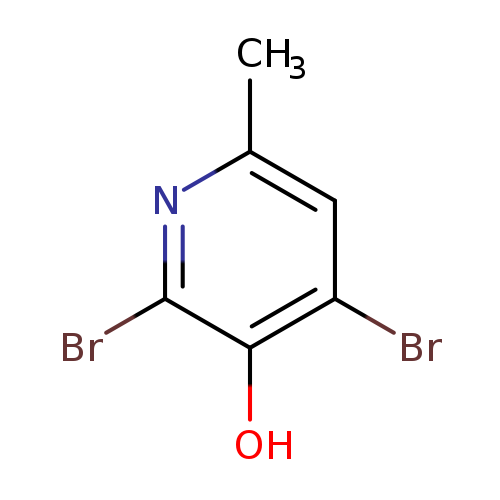 Cc1cc(Br)c(c(n1)Br)O