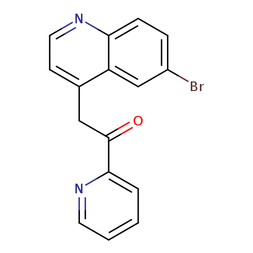 Brc1ccc2c(c1)c(ccn2)CC(=O)c1ccccn1