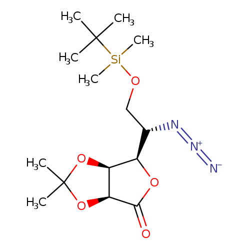 [N-]=[N+]=N[C@H]([C@H]1OC(=O)[C@@H]2[C@H]1OC(O2)(C)C)CO[Si](C(C)(C)C)(C)C