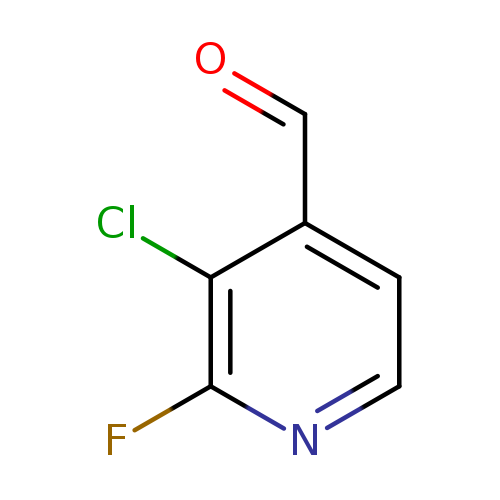 O=Cc1ccnc(c1Cl)F