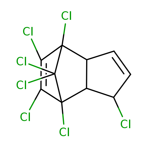 ClC1C=CC2C1C1(Cl)C(=C(C2(C1(Cl)Cl)Cl)Cl)Cl