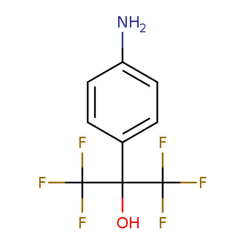 OC(C(F)(F)F)(C(F)(F)F)c1ccc(cc1)N