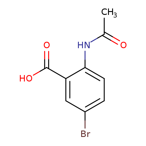CC(=O)Nc1ccc(cc1C(=O)O)Br