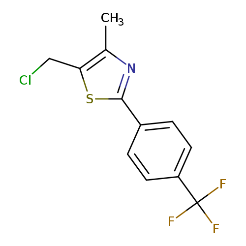 ClCc1sc(nc1C)c1ccc(cc1)C(F)(F)F