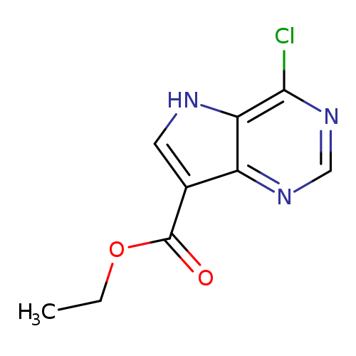 CCOC(=O)c1c[nH]c2c1ncnc2Cl