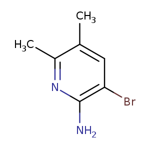 Cc1nc(N)c(cc1C)Br