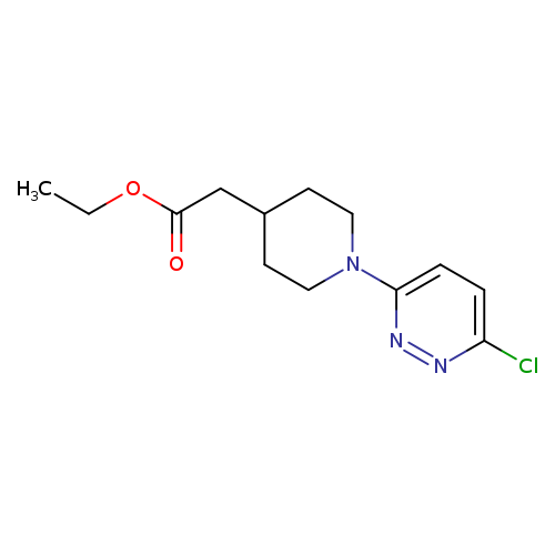 CCOC(=O)CC1CCN(CC1)c1ccc(nn1)Cl