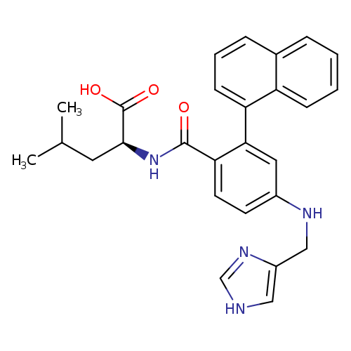 CC(C[C@@H](C(=O)O)NC(=O)c1ccc(cc1c1cccc2c1cccc2)NCc1c[nH]cn1)C