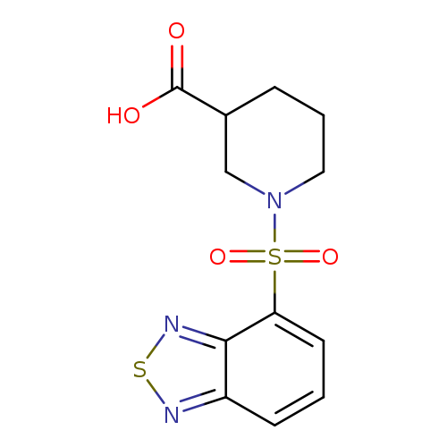 OC(=O)C1CCCN(C1)S(=O)(=O)c1cccc2c1nsn2