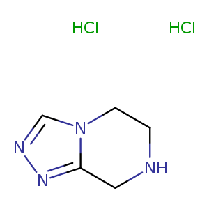 N1CCn2c(C1)nnc2.Cl.Cl