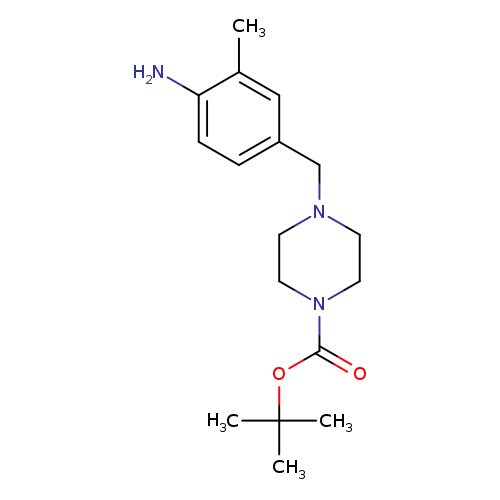 O=C(N1CCN(CC1)Cc1ccc(c(c1)C)N)OC(C)(C)C