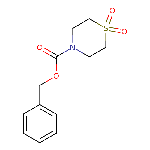 O=C(N1CCS(=O)(=O)CC1)OCc1ccccc1