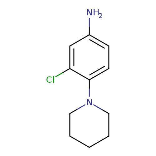 Nc1ccc(c(c1)Cl)N1CCCCC1