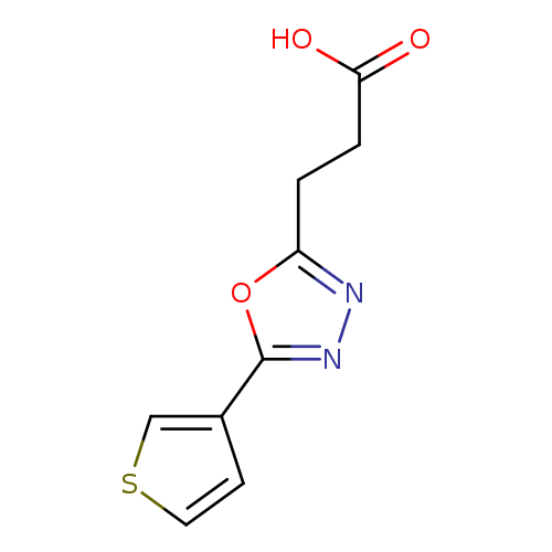 OC(=O)CCc1nnc(o1)c1cscc1