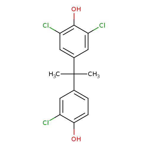 Oc1ccc(cc1Cl)C(c1cc(Cl)c(c(c1)Cl)O)(C)C