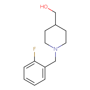 OCC1CCN(CC1)Cc1ccccc1F