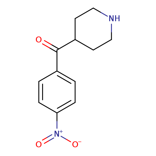 O=C(c1ccc(cc1)[N+](=O)[O-])C1CCNCC1