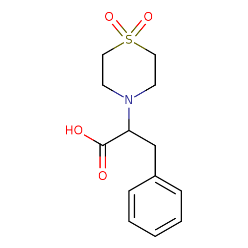 OC(=O)C(N1CCS(=O)(=O)CC1)Cc1ccccc1