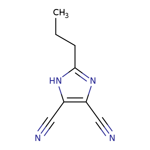 CCCc1nc(c([nH]1)C#N)C#N