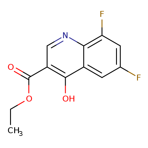 CCOC(=O)c1cnc2c(c1O)cc(cc2F)F
