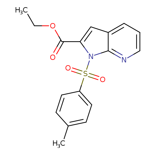 CCOC(=O)c1cc2c(n1S(=O)(=O)c1ccc(cc1)C)nccc2