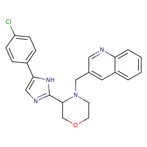 Clc1ccc(cc1)c1cnc([nH]1)C1COCCN1Cc1cnc2c(c1)cccc2